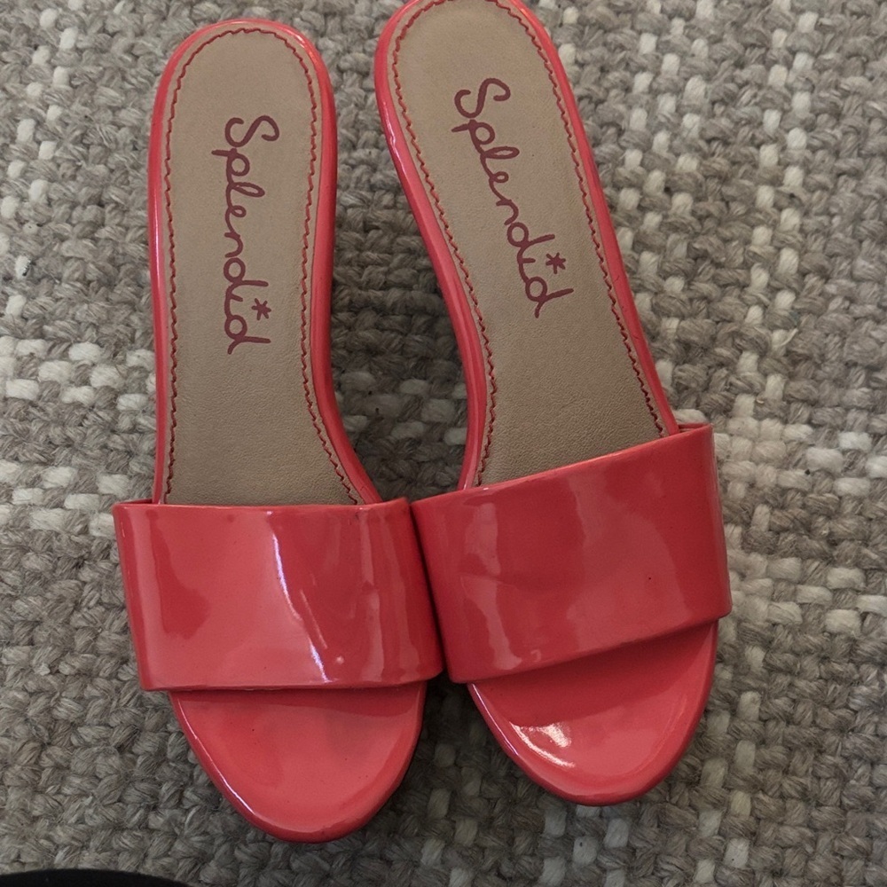 Splendid Coral Slide Sandals